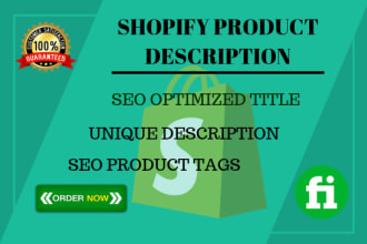 write shopify product description with SEO