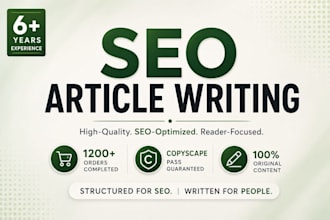 do SEO article writing, blog writing and rewriting