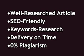 do SEO article writing, blog writing and rewriting