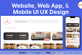 do web, web app, and mobile ui ux design