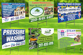 do profesional modern yard sign, billboard, outdoor banner