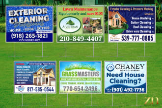 do profesional modern yard sign, billboard, outdoor banner