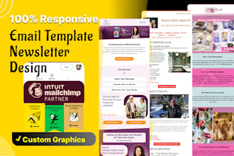 design mailchimp email template newsletter, campaign, automation n integration