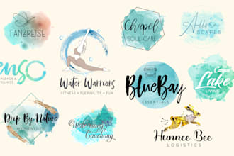 design a watercolor logo