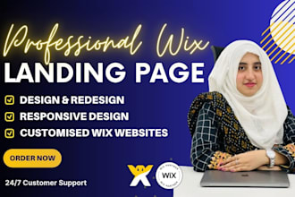 design responsive wix landing page
