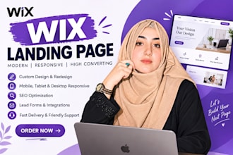 design responsive wix landing page