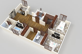 create 3d visualization, 3d render, 3d products service in 24hours