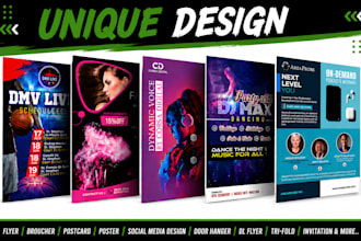 design unique poster, brochure and flyer in 24 hours