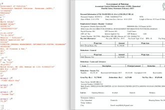 extract structured data from financial invoices using ocr