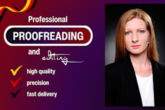 professionally proofread and edit your german text