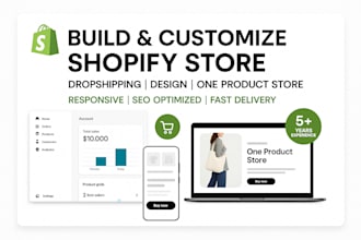 build, redesign or customize your shopify dropshipping or ecommerce website