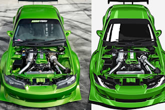 draw expert vector car illustrations ,ready for any use