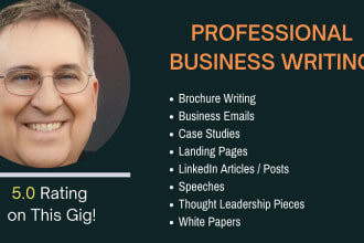 provide writing for all of your business needs