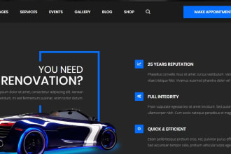 design a beautiful car detailing and mechanic website with a booking system