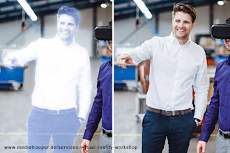 turn, convert, transform a person or a photo to hologram