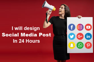 design attractive social media post in 24 hours