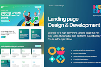 design high converting landing pages on wordpress, shopify, wix more