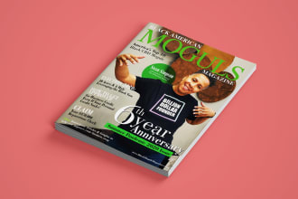 design magazine cover, magazine inner page, ebook, report