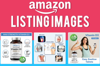 design amazon product listing, infographic and amazon photo editing photoshop