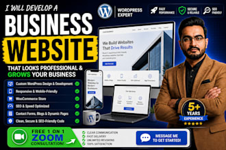 develop a business website for your business