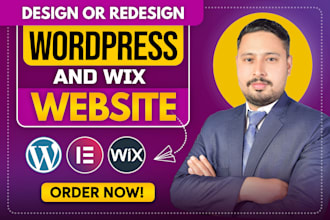 design, redesign, and update wordpress or wix websites