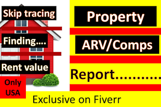 do arv comps property valuation report only house, USA