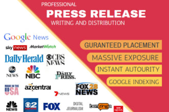 do professional press release writing and distributions to premium sites