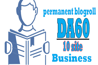 give you backlinks da60x10 site business blogroll permanent