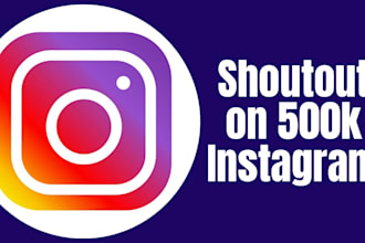 post a shoutout on 500k instagram