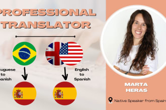 professionally translate english or portuguese to spanish