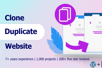 clone, duplicate, migrate or redesign, rebuild wordpress website