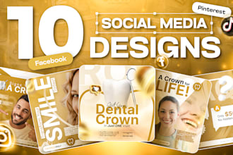 create 10 awesome instagram and facebook post designs