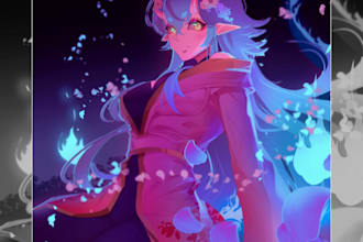 draw anime style fanart, or original character