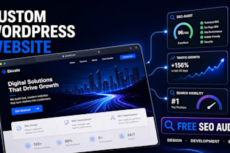 design, develop a custom wordpress website with free SEO audit