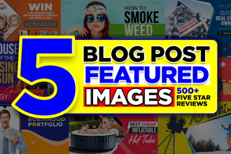 design blog post featured images or web banners