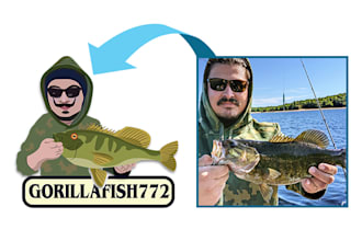 do fishing and hunting logo design