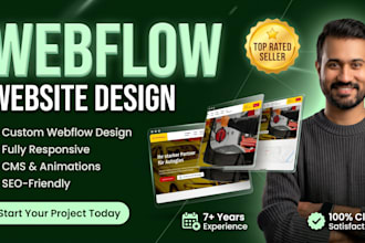 design your webflow website or webflow landing page