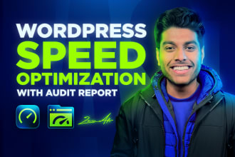 do wordpress website speed optimization, improve page speed