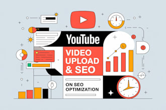 upload 5 videos on your youtube with seo optimization and channel growth manager