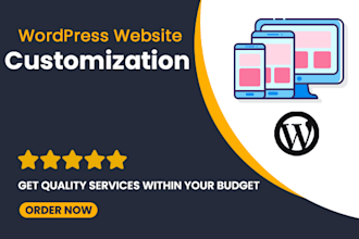 customize wordpress website and fix errors