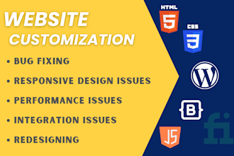 customize bug fix in any HTML, wordpress website