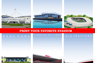 make football stadium illustrations poster nicely