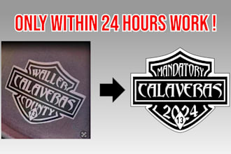 convert any image or sketch to hd vector in 24 hours