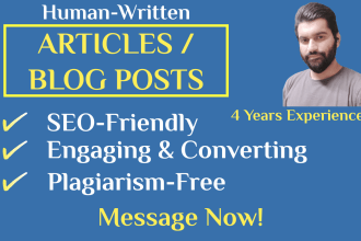 do SEO article writing or blog post writing