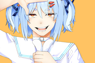 draw original character or fanart in anime or cartoon style