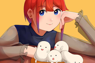 draw anime or cartoon illustration