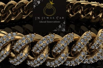 create elegant 3d cad jewelry designs and rendering
