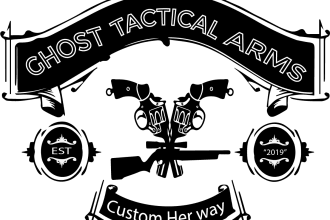 create premium and modern gun shop logo in 24 hours