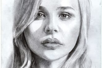 draw realistic pencil sketch portrait from a photo