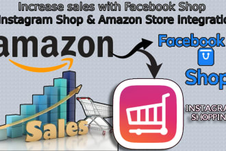 setup facebook shop, instagram shop and do amazon integration